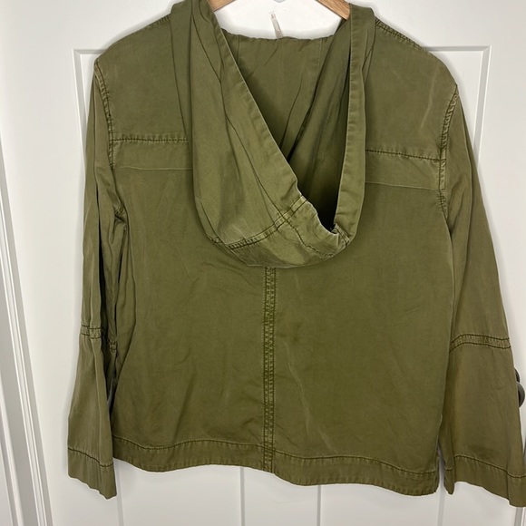 Free people lace up Khaki jacket - Picture 5 of 7